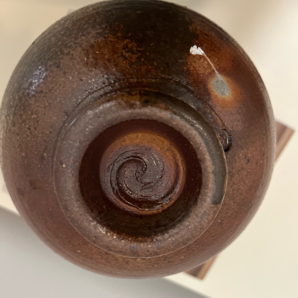 GORGEOUS VINTAGE HANDMADE STUDIO POTTERY TWO TONE VASE WITH DRIP GLAZING - EUC - Picture 11 of 12